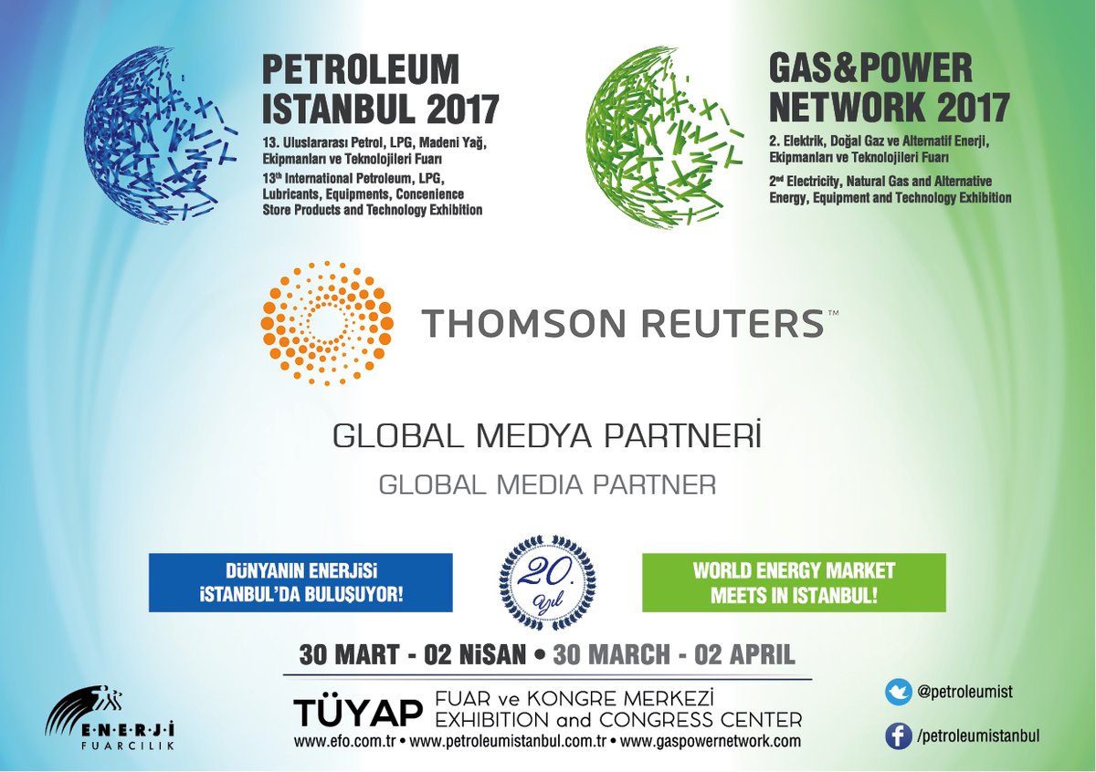 Thomson Reuters, ‘Petroleum Istanbul 2017’de