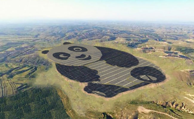 Çin’de panda biçiminde GES büyük ilgi topladı