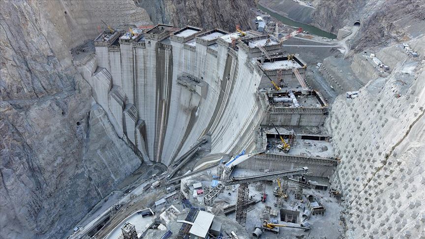 Yusufeli Barajı’nda beton gövdenin yüzde 75’i tamamlanıyor