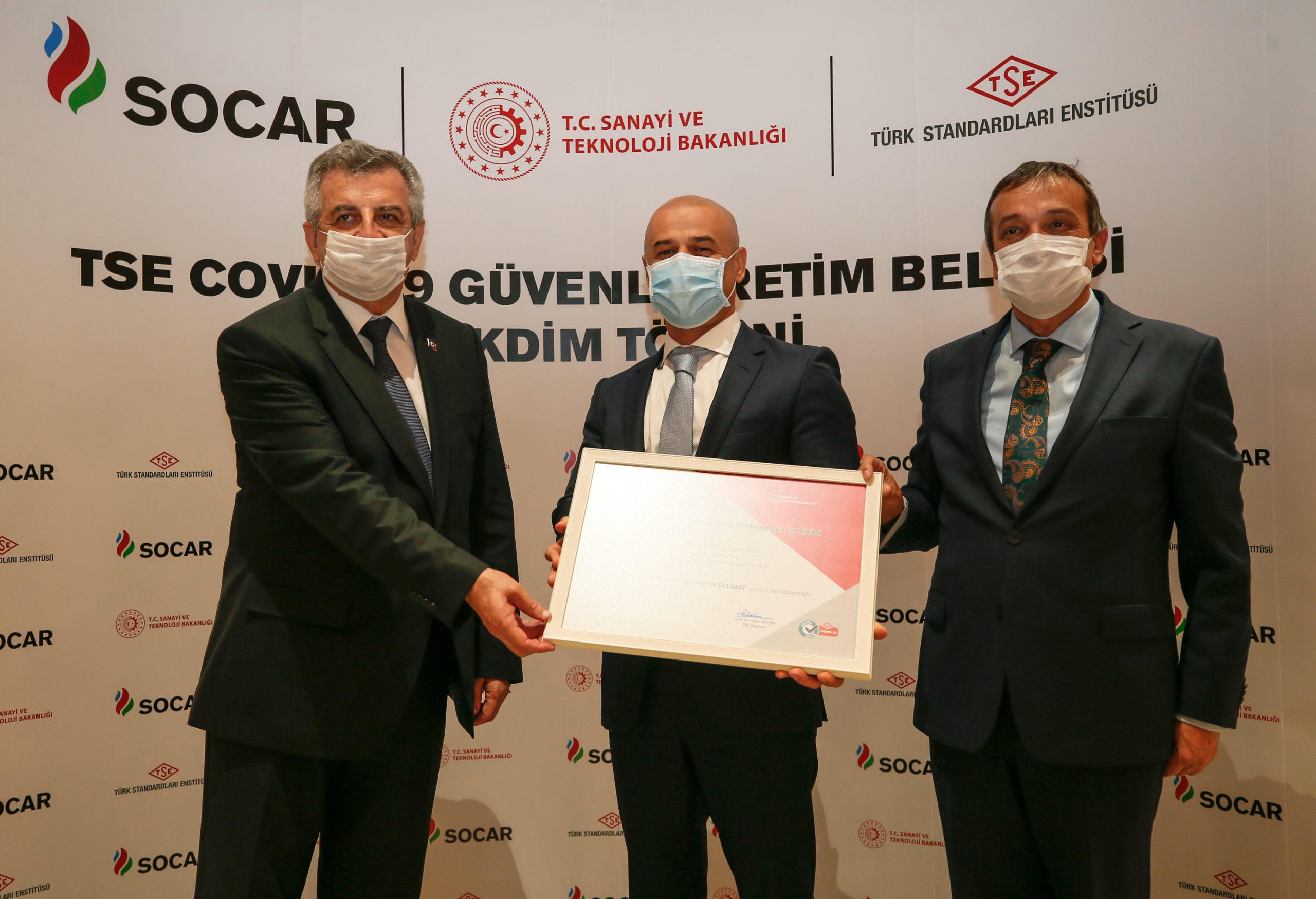 SOCAR Türkiye, TSE Covid-19 Güvenli Üretim Belgesi’ni aldı