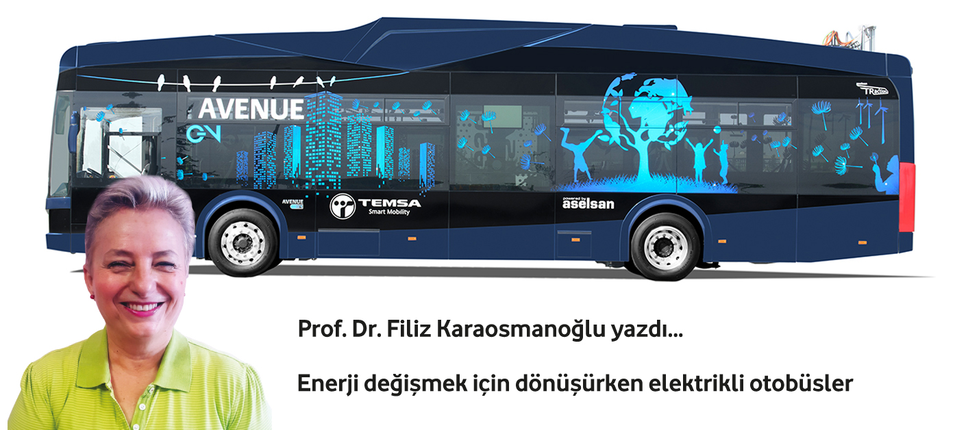 Enerji değişmek için dönüşürken elektrikli otobüsler