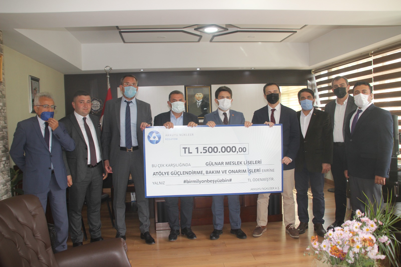 Akkuyu Nükleer A.Ş. Gülnar bölgesindeki eğitim kurumlarına bağışta bulundu