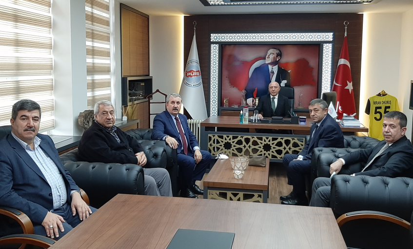 BBP Genel Başkanı Mustafa Destici, PÜİS Genel Başkanı İmran Okumuş’u ziyaret etti