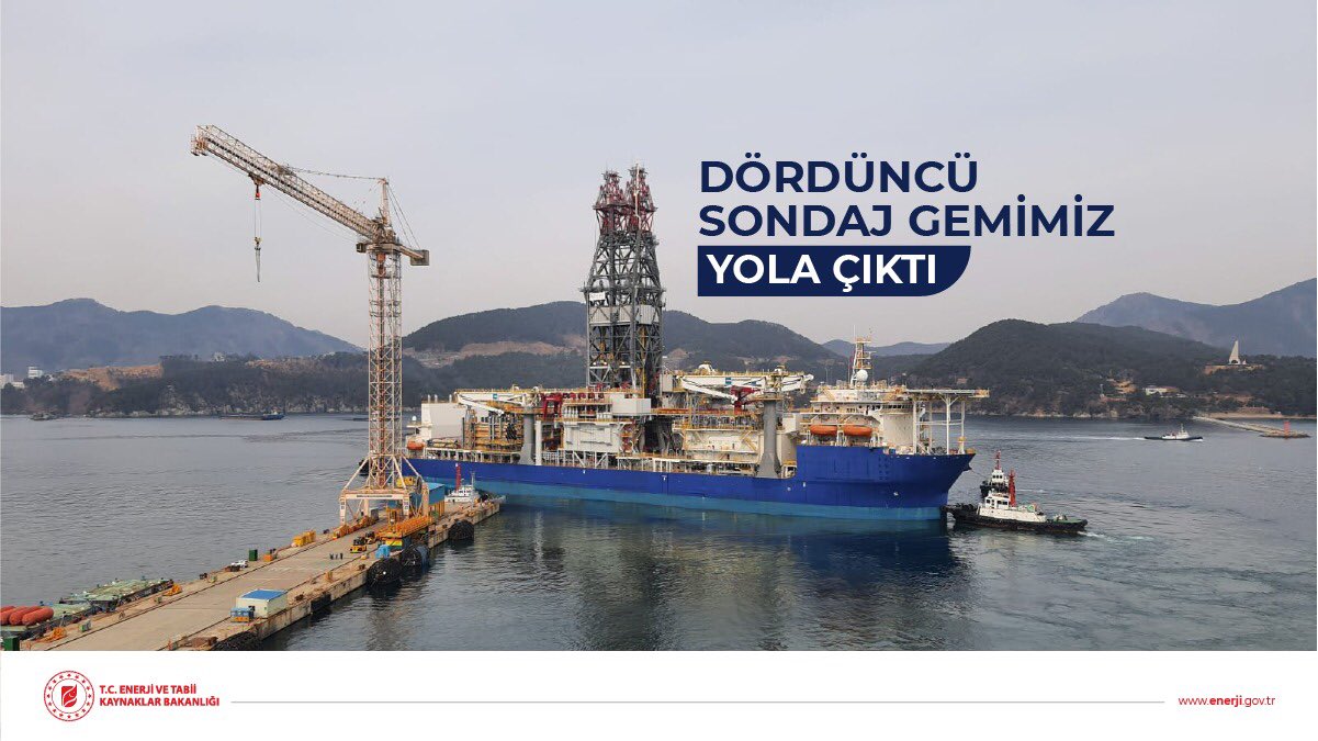 Türkiye’nin dördüncü sondaj gemisi yola çıktı