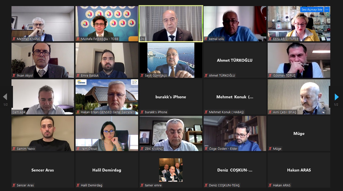 Türkiye Enerji Meclisi, video konferans yoluyla bir araya geldi
