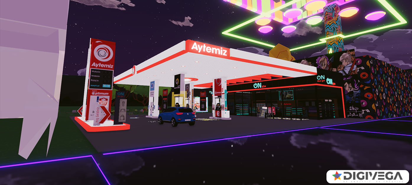Aytemiz, Metaverse evrenindeki ilk akaryakıt istasyonunu Digivega işbirliği ile kurdu.