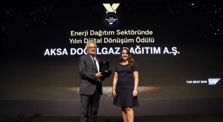 Aksa Doğalgaz, “Yılın Dijital Dönüşüm Ödülü”nün sahibi oldu