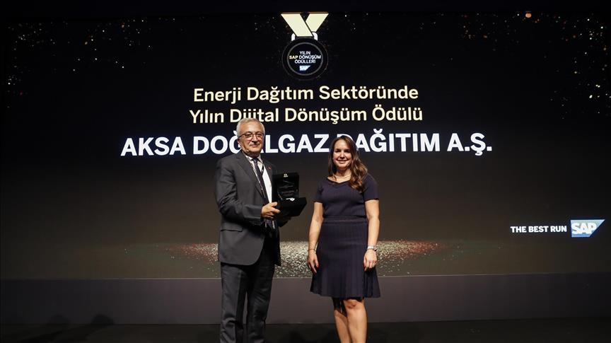 Aksa Doğalgaz, "Yılın Dijital Dönüşüm Ödülü"nün sahibi oldu