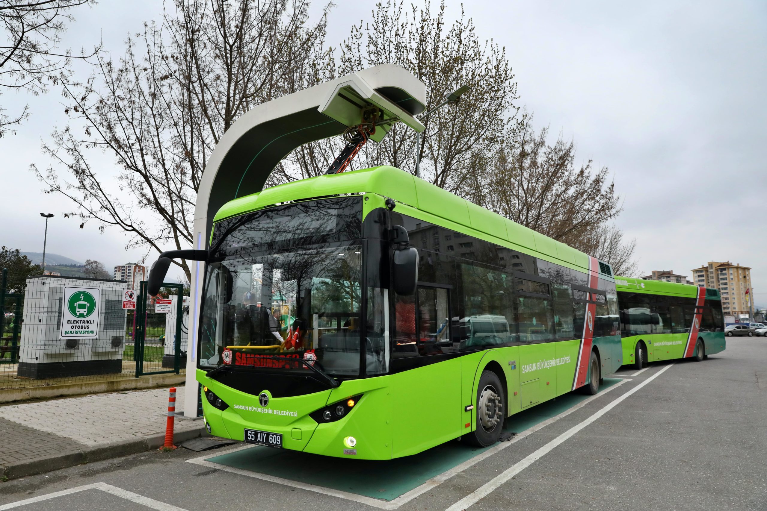 Samsun’da elektrikli otobüsler 6 ayda 612 ton karbondioksit salınımını engelledi