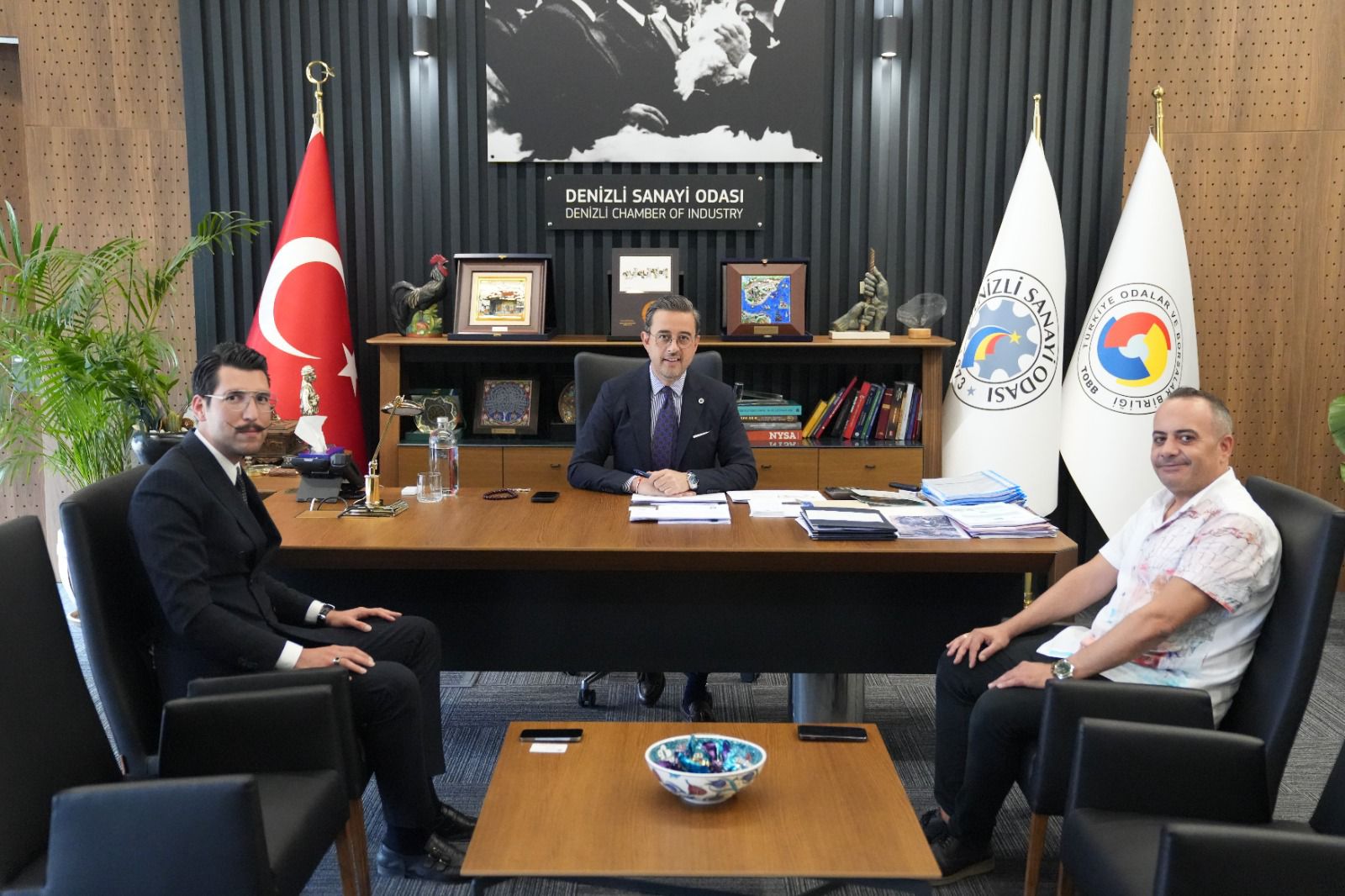 PÜİS Denizli İl Başkanlığından Sanayi Odası Başkanı’na ziyaret