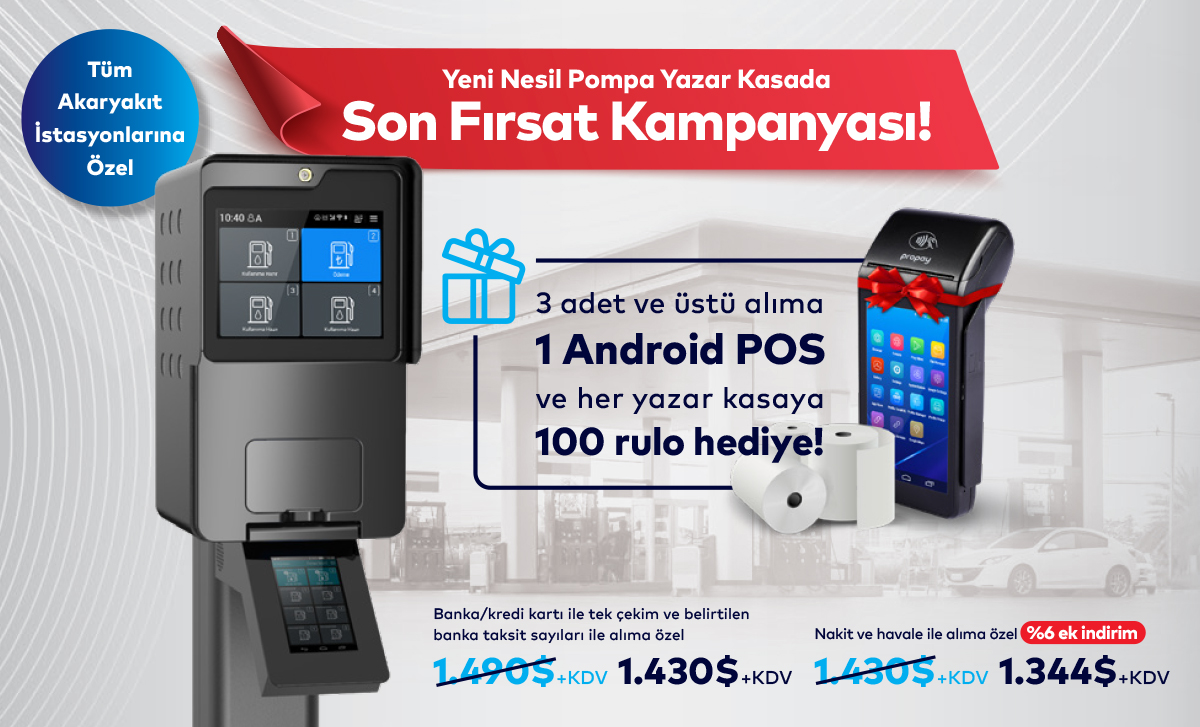 Propay Ödeme Teknolojileri’nden pompa yazar kasada son fırsat kampanyası
