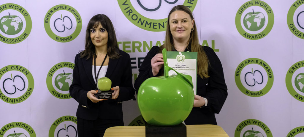 BOTAŞ Yeşil Elma Çevre Ödülleri 2023 Uluslararası Altın Ödülü'ne layık görüldü