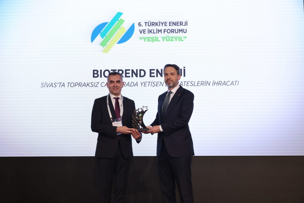 Biotrend’e Enerji ve İklim Forumu’nda Döngüsel Ekonomi ödülü