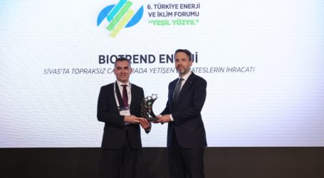 Biotrend’e Enerji ve İklim Forumu’nda Döngüsel Ekonomi ödülü