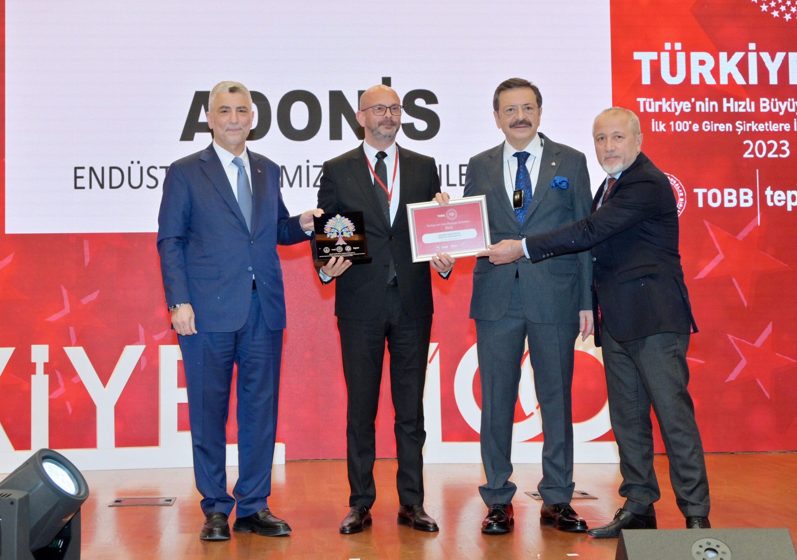 Adonis hızlı büyümesiyle TOBB Türkiye 100 listesine girdi