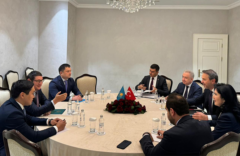 Enerji ve Tabii Kaynaklar Bakanı Bayraktar, Kazakistanlı bakanlarla olası işbirliklerini görüştü