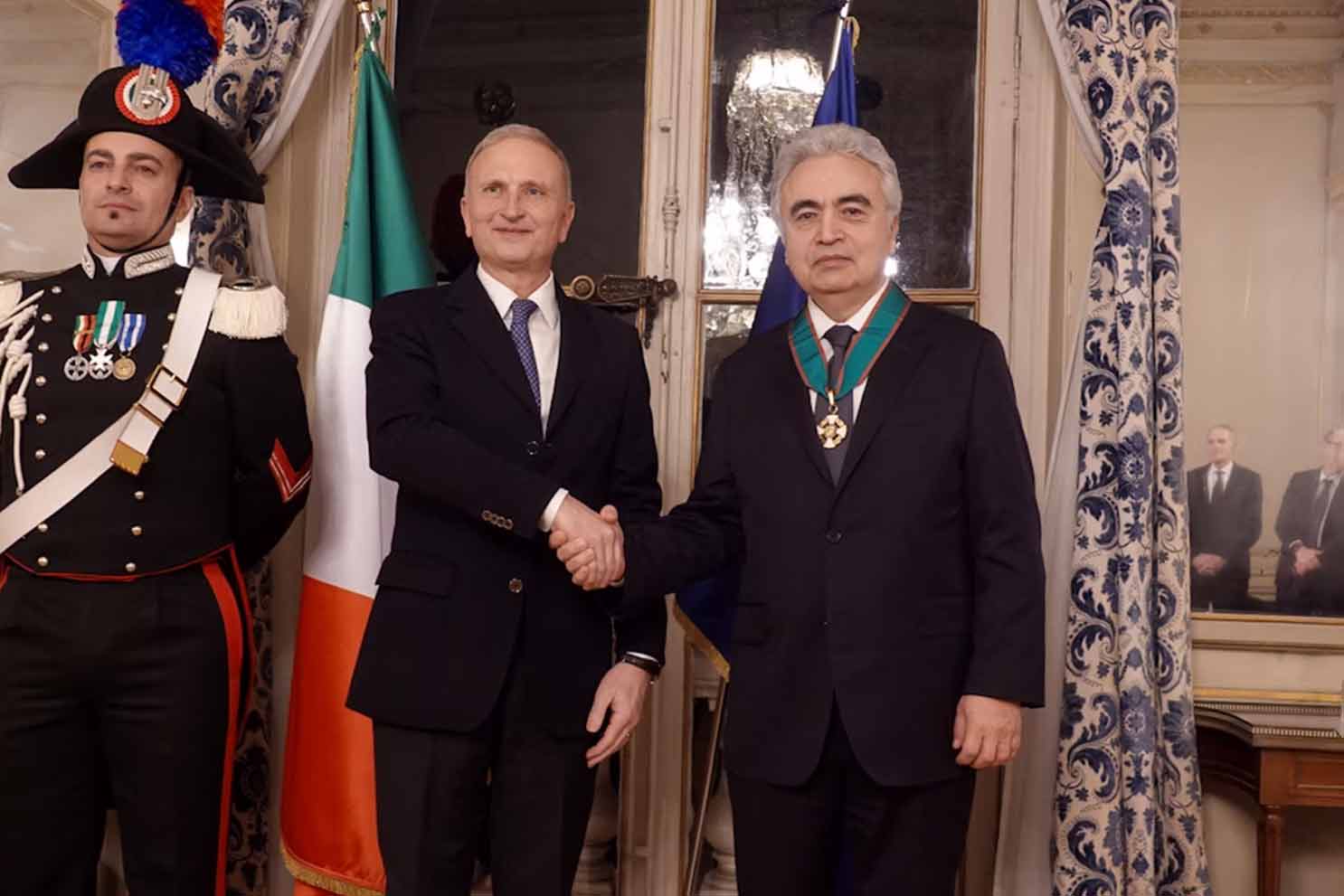 IEA İcra Direktörü Fatih Birol, İtalya’nın en yüksek nişanı ile ödüllendirildi