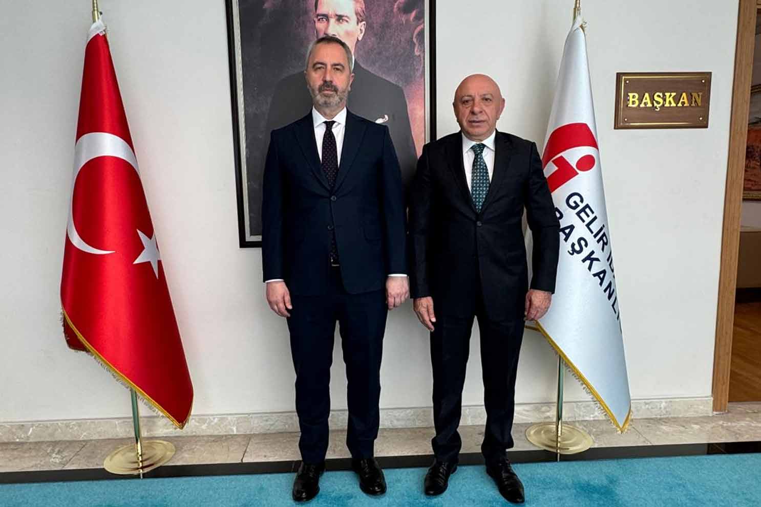 PÜİS Genel Başkanı Okumuş, GİB Başkanı Bayrakdar’ı ziyaret etti