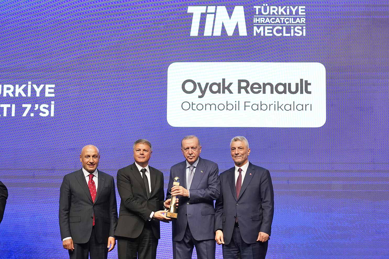 Oyak Renault, Türkiye’nin en büyük 7’nci ihracatçısı oldu