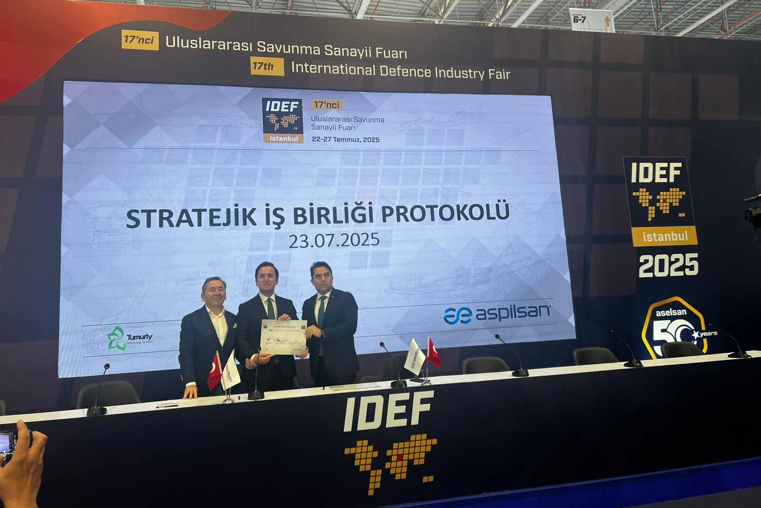 Tumurly ve ASPİLSAN Enerji, IDEF 2025’te stratejik iş birliği anlaşmasını imzaladı