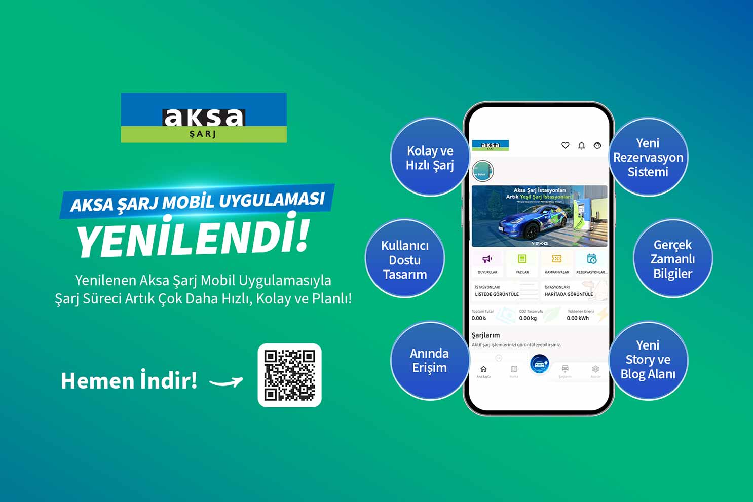 Aksa Şarj, yeni mobil uygulamasıyla dijital deneyimi bir üst seviyeye taşıyor
