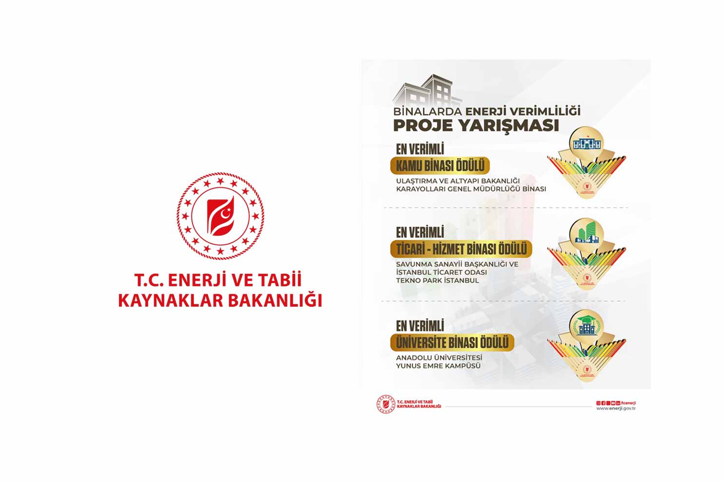 Enerjiyi verimli kullanan binalara ödül