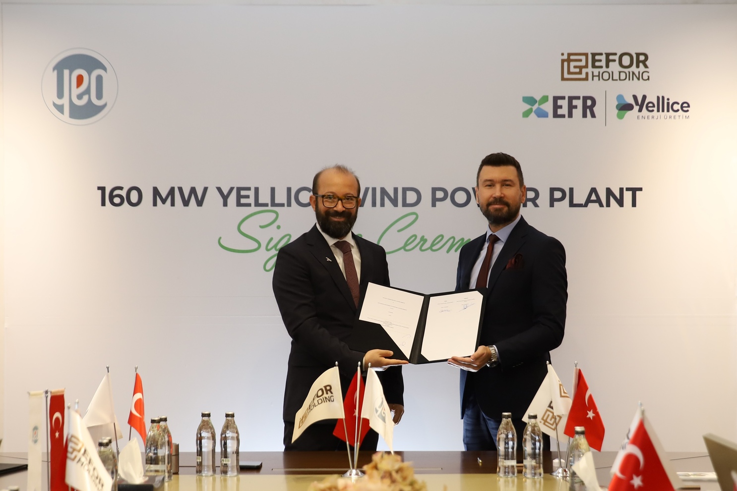 YEO Teknoloji ve Efor Holding’den Sivas rüzgarını yeşil enerjiye çevirecek anlaşma