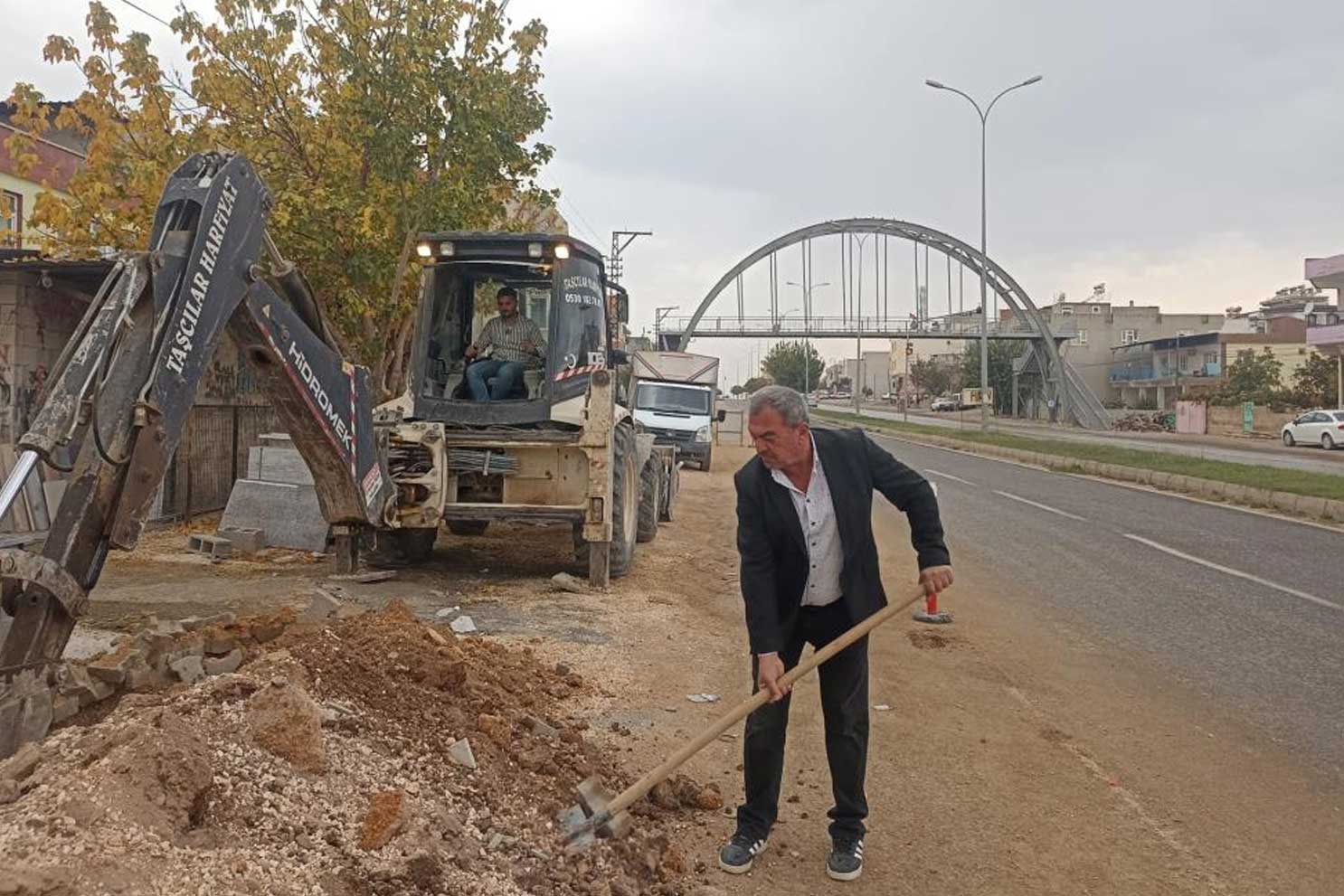 Çevre yolunda doğal gaz çalışması