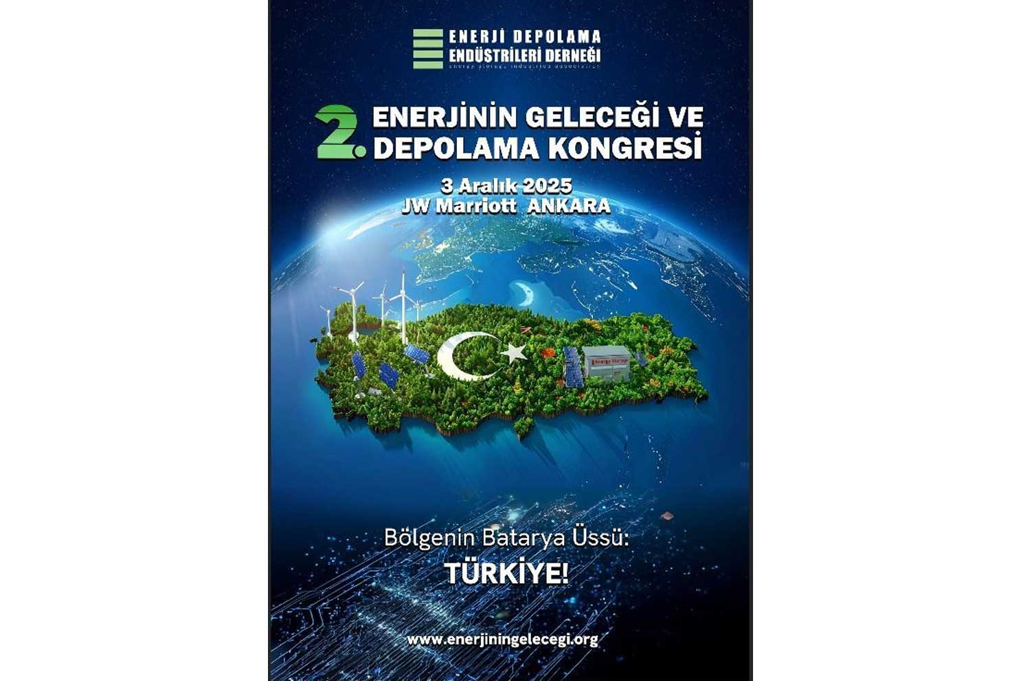 ‘2. Enerjinin Geleceği ve Depolama Kongresi’ 3 Aralık’ta Ankara’da gerçekleşecek