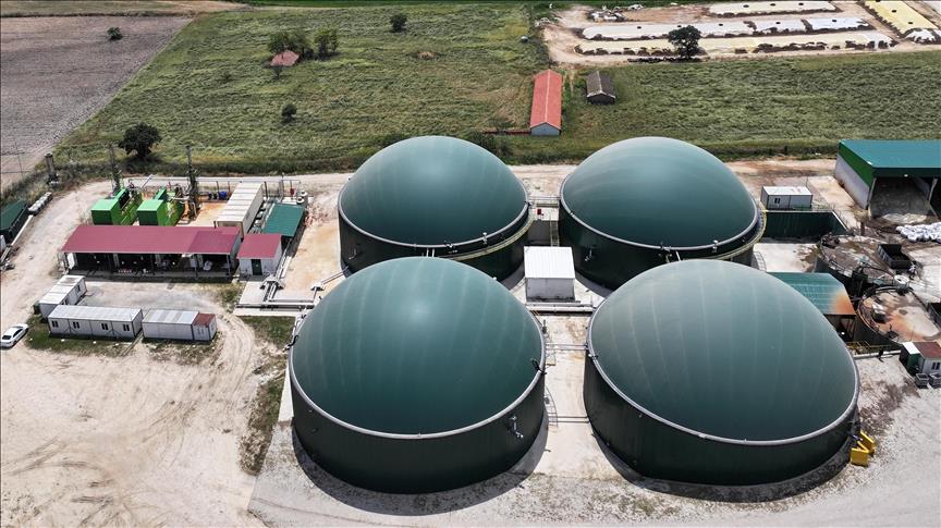 Edirne’de köye kurulan tesiste bitkisel ve hayvansal atıklar elektriğe dönüşüyor