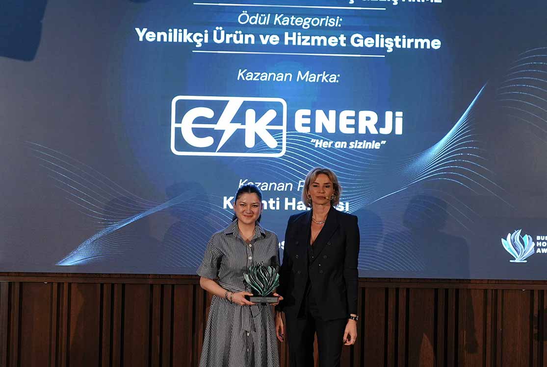CK Enerji’ye Business Honors Awards’ta “Yenilikçi Ürün ve Hizmet Geliştirme” ödülü