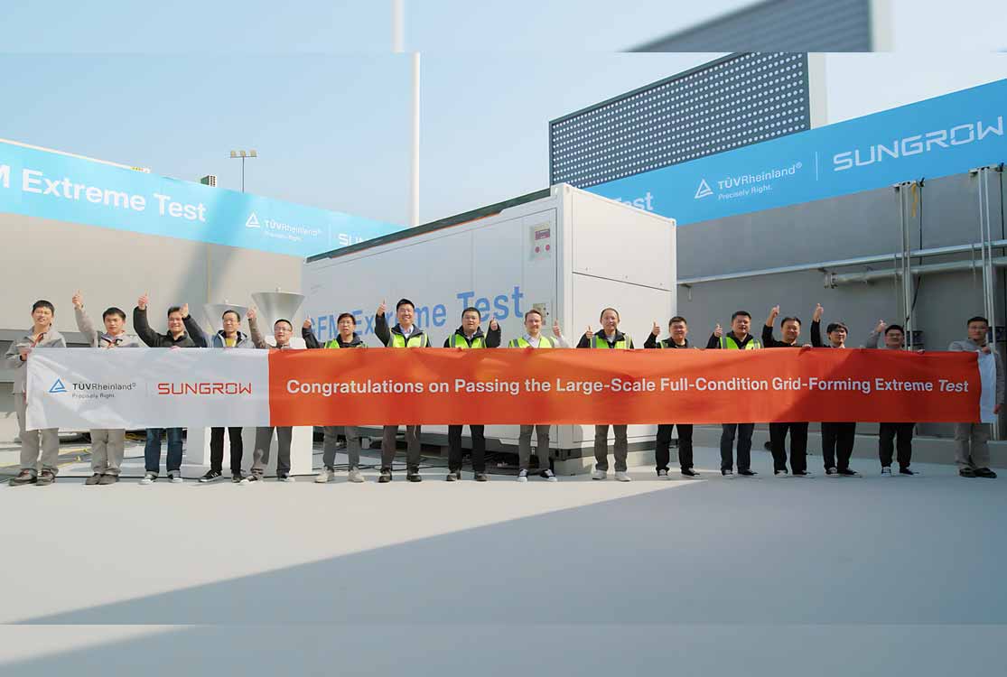Sungrow, dünyanın ilk büyük ölçekli şebeke oluşturma doğrulama testini başarıyla tamamladı